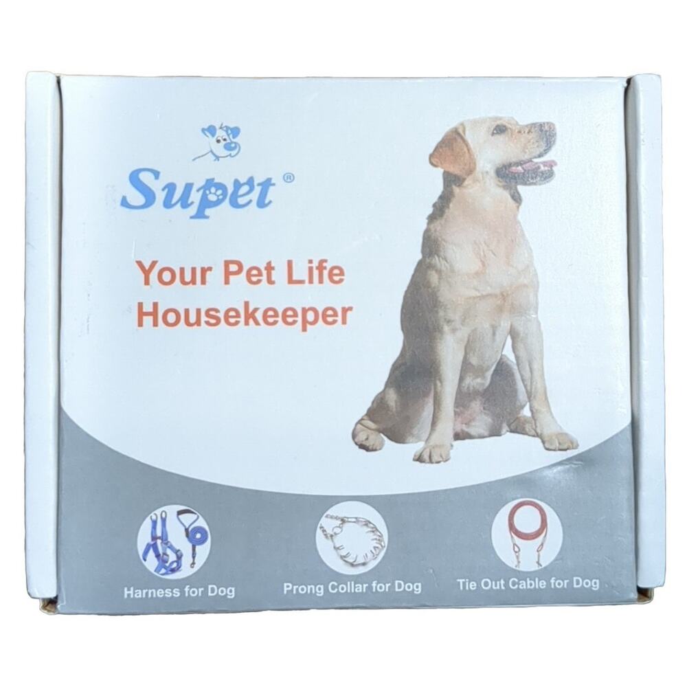 Supet Dog Prong Collar Adjustable Pinch Training Collar Quick Release 16-18 inch